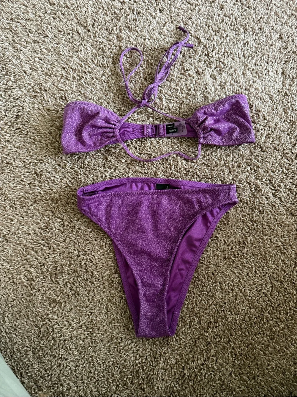 triangl swimwear Shimmery Violet Bikini Set